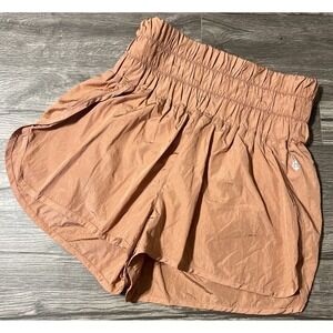 Free People FP Movement The Way Home Lined Run Shorts High Rise Medium Apricot
